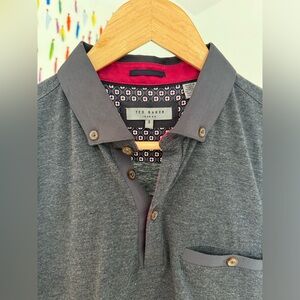 Ted Baker Heather Grey Polo
